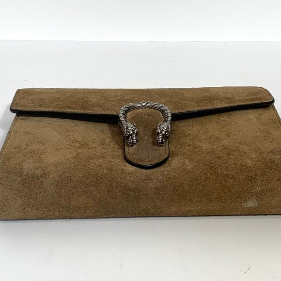 Gucci Brown Suede Dionysus Clutch Wallet On Chain - Picture 7 of 16